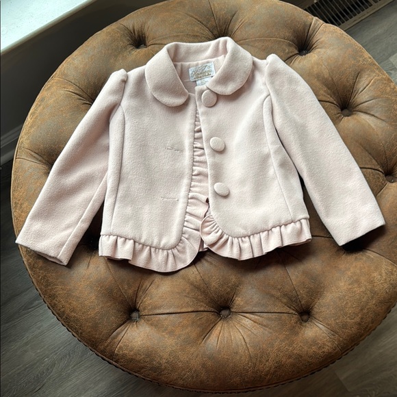 Pink Ruffled Kids Jacket - Picture 2 of 4